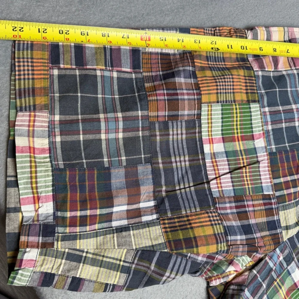 Polo Ralph Lauren Mens Patchwork Madras Plaid Cotton Shorts Multi Color Size 40